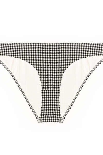 BONNIE Maillot culotte vichy BLANC/NOIR