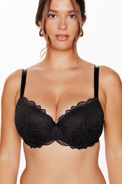 DENTELLE SOUTIEN-GORGE AMPLI DENTELLE NOIR