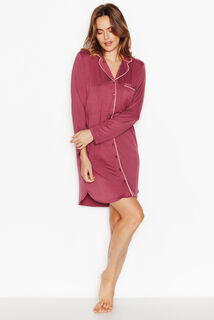 CAMILLA chemise de nuit manches longues ROSE