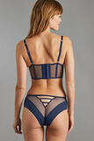 BRENDA SHORTY TULLE BRODE MARINE