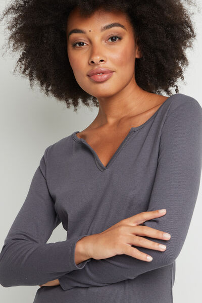 ANNIE TEE SHIRT MANCHES LONGUES ARDOISE