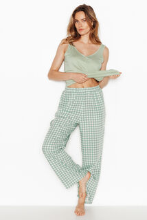 JUILLET PANTALON DE PYJAMA 7/8&egrave;me MULTICO VERT