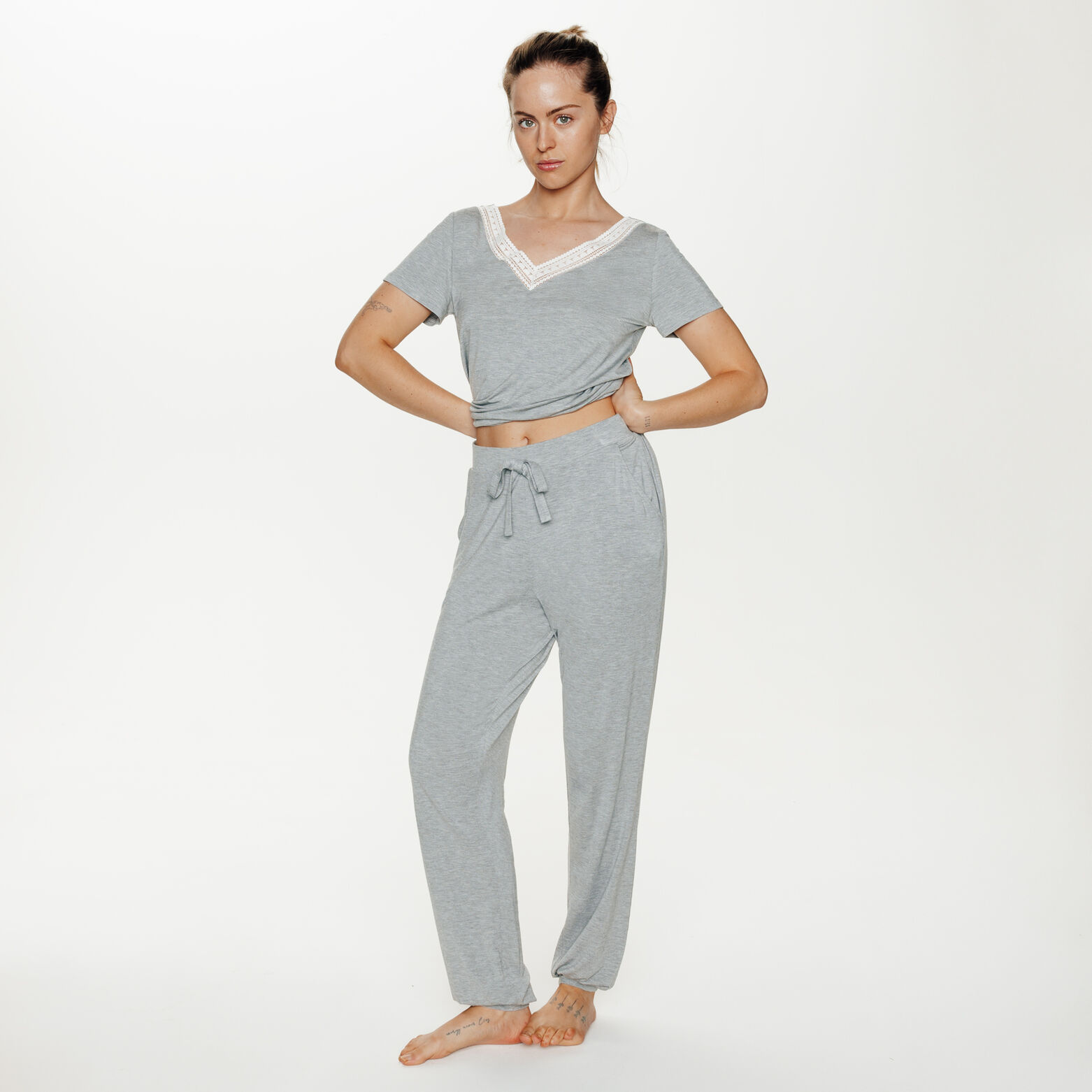 CAMILLE Pantalon de pyjama GRIS