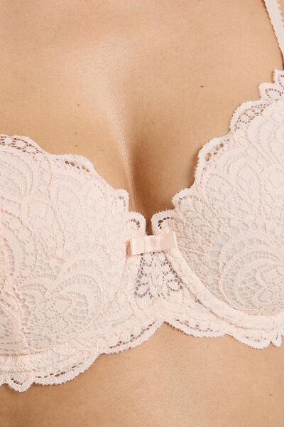 DENTELLE SOUTIEN-GORGE AMPLI DENTELLE POUDRE