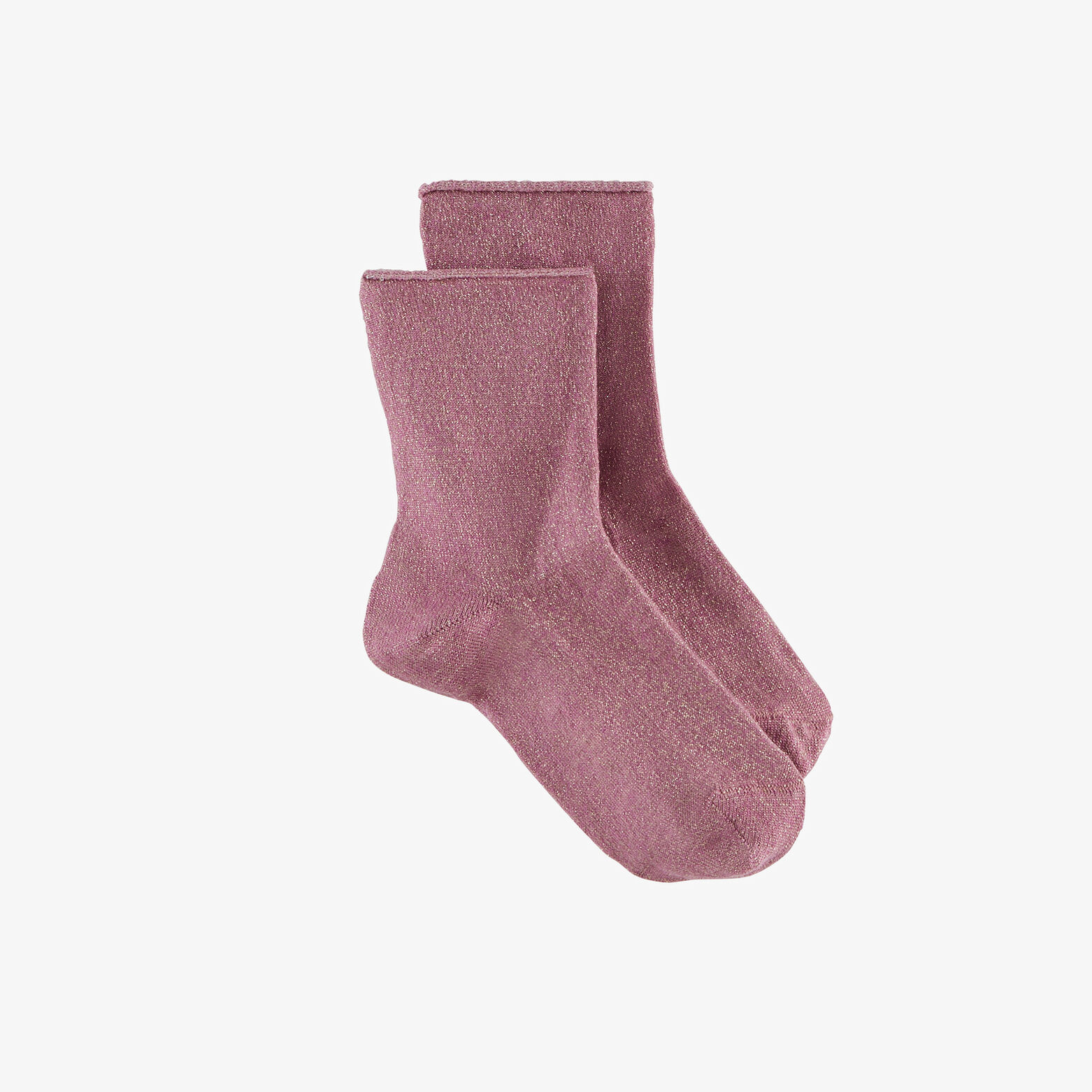 GALAXIE PAIRE DE CHAUSSETTES A PAILLETTES ROSE