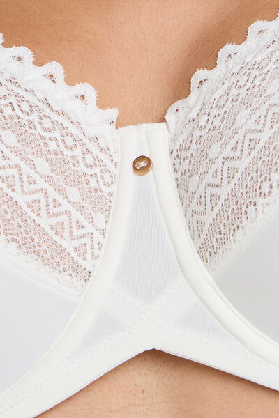 SOUTIEN-GORGE EMBOITANT GRANDE TAILLE MICROF ECRU