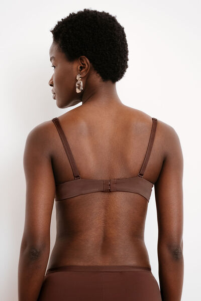 SOUTIEN-GORGE EMBOITANT MICROFIBRE MARRON