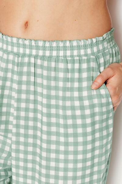 JUILLET PANTALON DE PYJAMA 7/8&egrave;me MULTICO VERT
