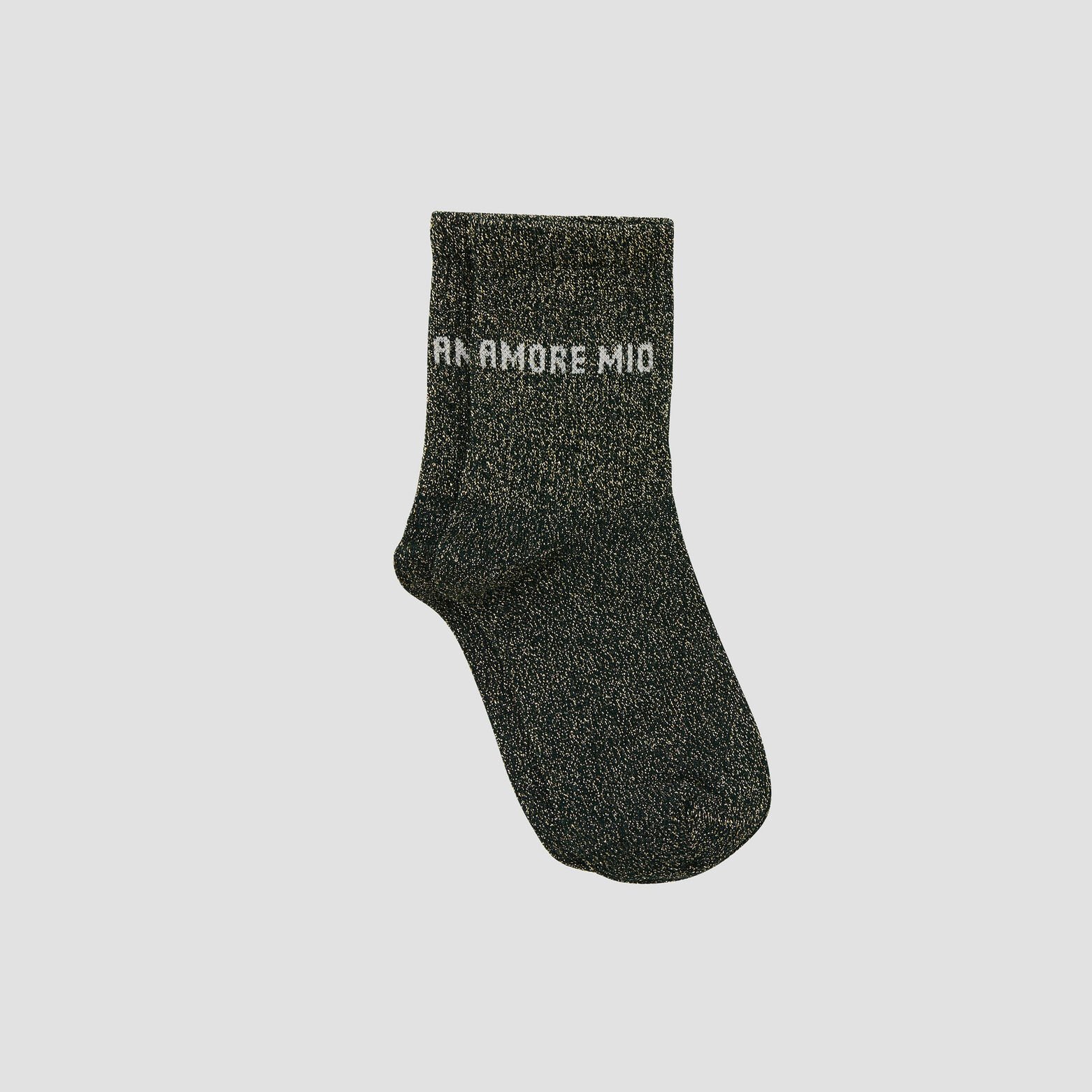 MOTIF PAIRE DE CHAUSSETTES LUREX VERT FONCE