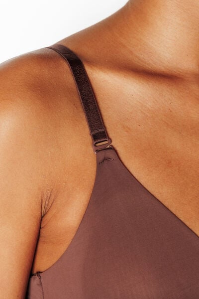 SOUTIEN-GORGE SANS ARMATURES MICROFIBRE MARRON