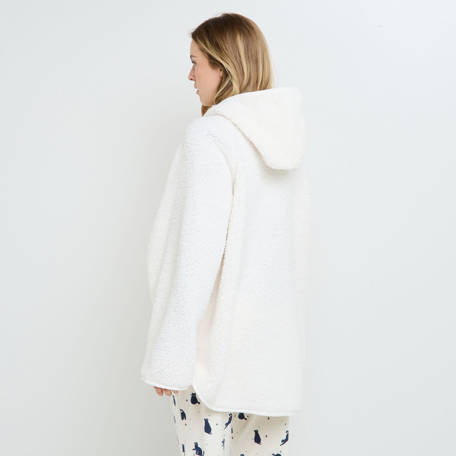 FLORALY VESTE CAPUCHE ECRU