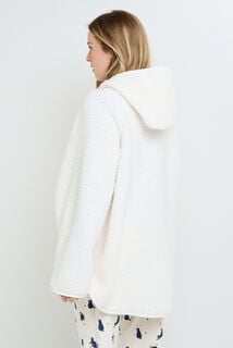 FLORALY VESTE CAPUCHE ECRU