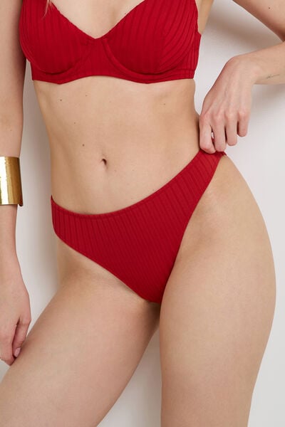 maillot de bain culotte midi ROUGE