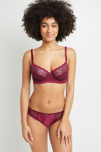CULOTTE DENTELLE BORDEAUX