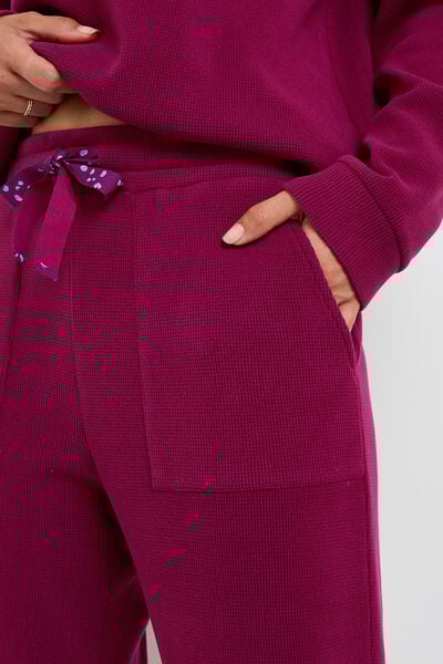 PANTALON DE PYJAMA BORDEAUX