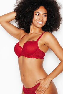 DENTELLE SOUTIEN-GORGE AMPLI DENTELLE ROUGE