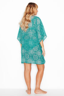 PALMYRE TUNIQUE DE PLAGE MULTICO VERT