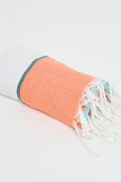 FOUTA DE PLAGE MULTICO ORANGE