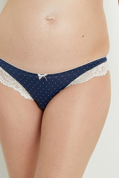 MATERNITE CULOTTE MICROFIBRE MARINE/IVOIRE