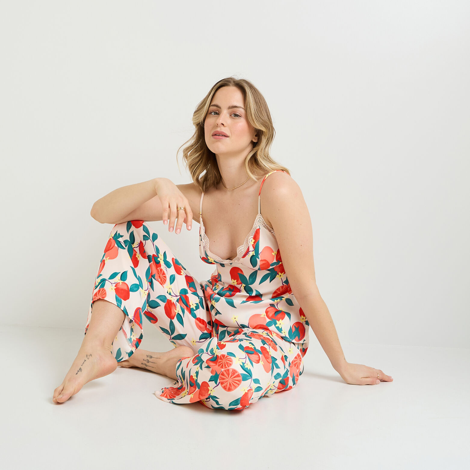 GIRLY PANTALON DE PYJAMA MULTICO ORANGE