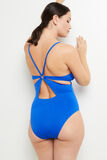 LISA MAILLOT DE BAIN 1 PIECE TRIANGLE BLEU ROI