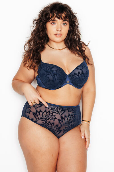 FANTINE CULOTTE TAILLE HAUTE GRANDE TAILLE MARINE