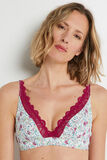 SYARA SOUTIEN-GORGE SANS ARMATURES IVOIRE/FRAMBOISE