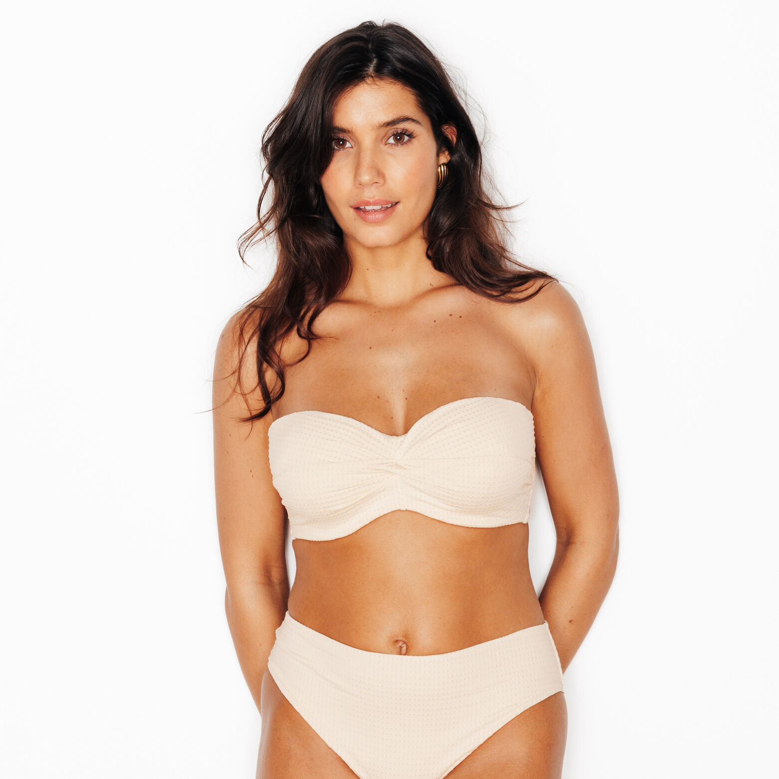 PERLE MAILLOT DE BAIN BANDEAU ECRU