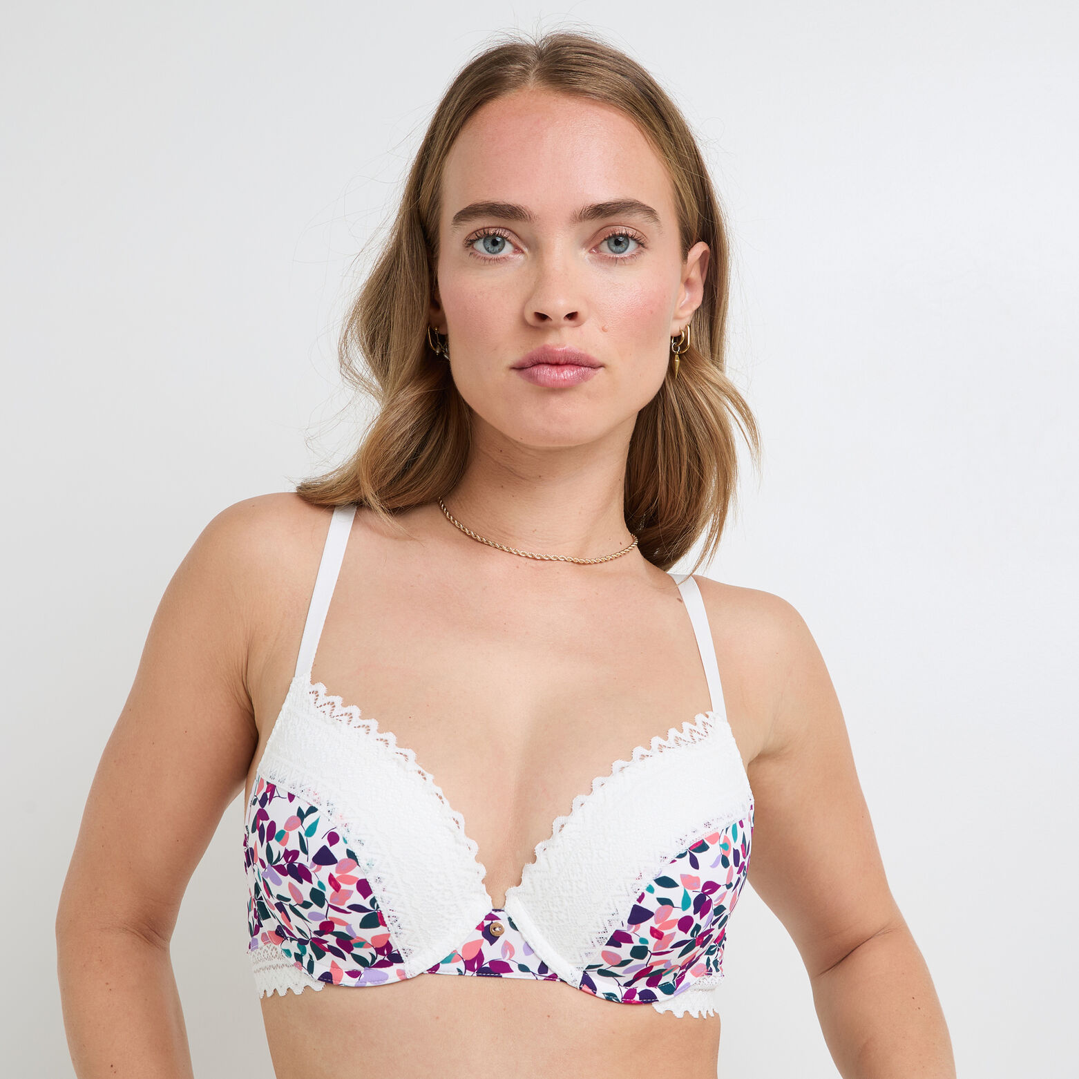 DOUCE SOUTIEN-GORGE AMPLIFORME MICROFIBRE MULTICO BLANC