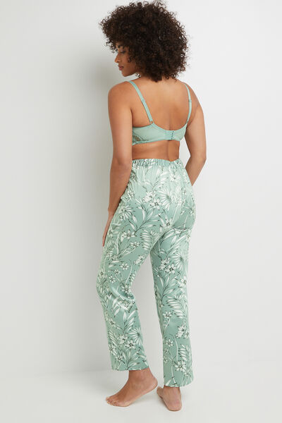 BARNEY PANTALON SATIN IMPRIME Vert clair