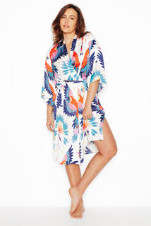 GIRLY KIMONO MULTICO BLANC