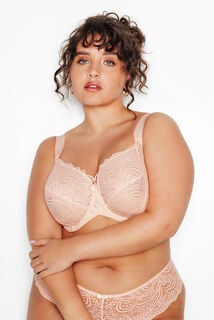 DENTELLE SOUTIEN-GORGE EMBOITANT DENTELLE POUDRE