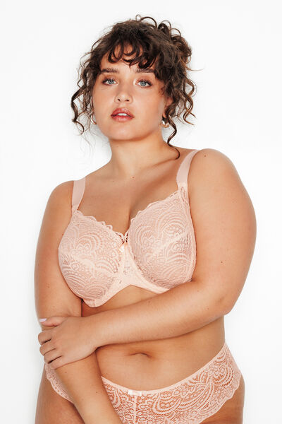 SOUTIEN-GORGE EMBOITANT DENTELLE POUDRE