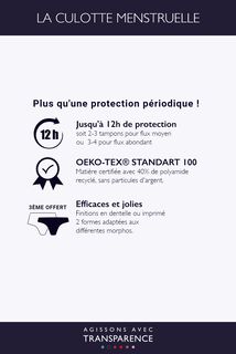 BABOU SHORTY MENSTRUEL FLUX MOYEN NOIR