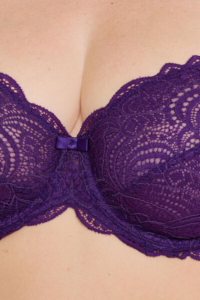 DENTELLE SOUTIEN-GORGE EMBOITANT DENTELLE VIOLET