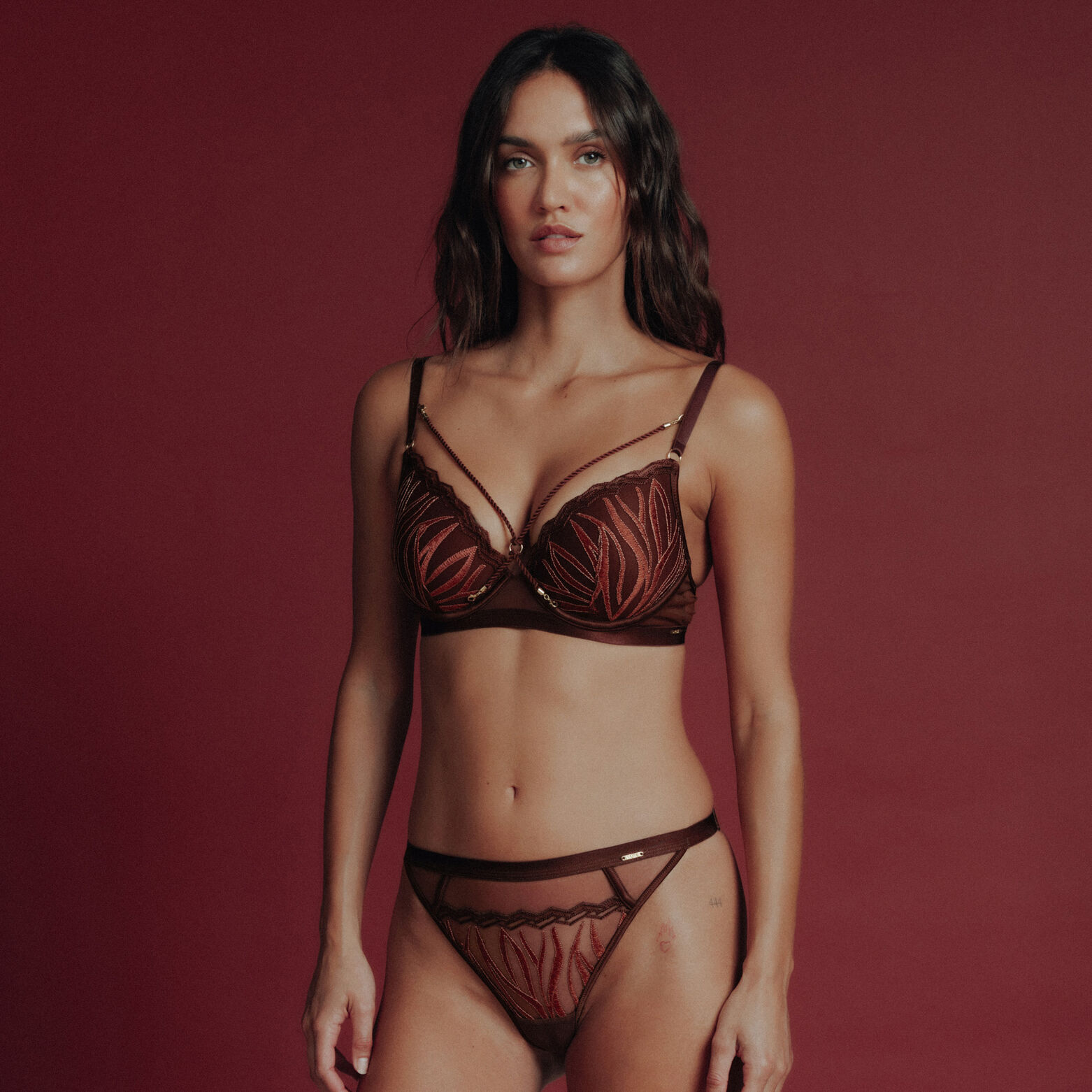 CIANE SOUTIEN-GORGE AMPLIFORME PLUNGE MULTICO MARRON
