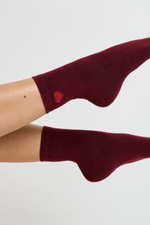 MALICE PAIRE DE CHAUSSETTES MULTICO ROUGE