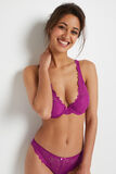 DENTELLE SOUTIEN-GORGE AMPLI FOULARD FUCHSIA