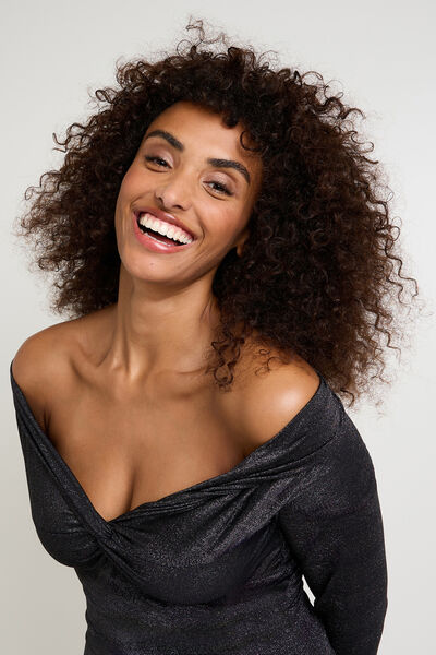 FOZIA BODY MANCHES LONGUES  NOIR