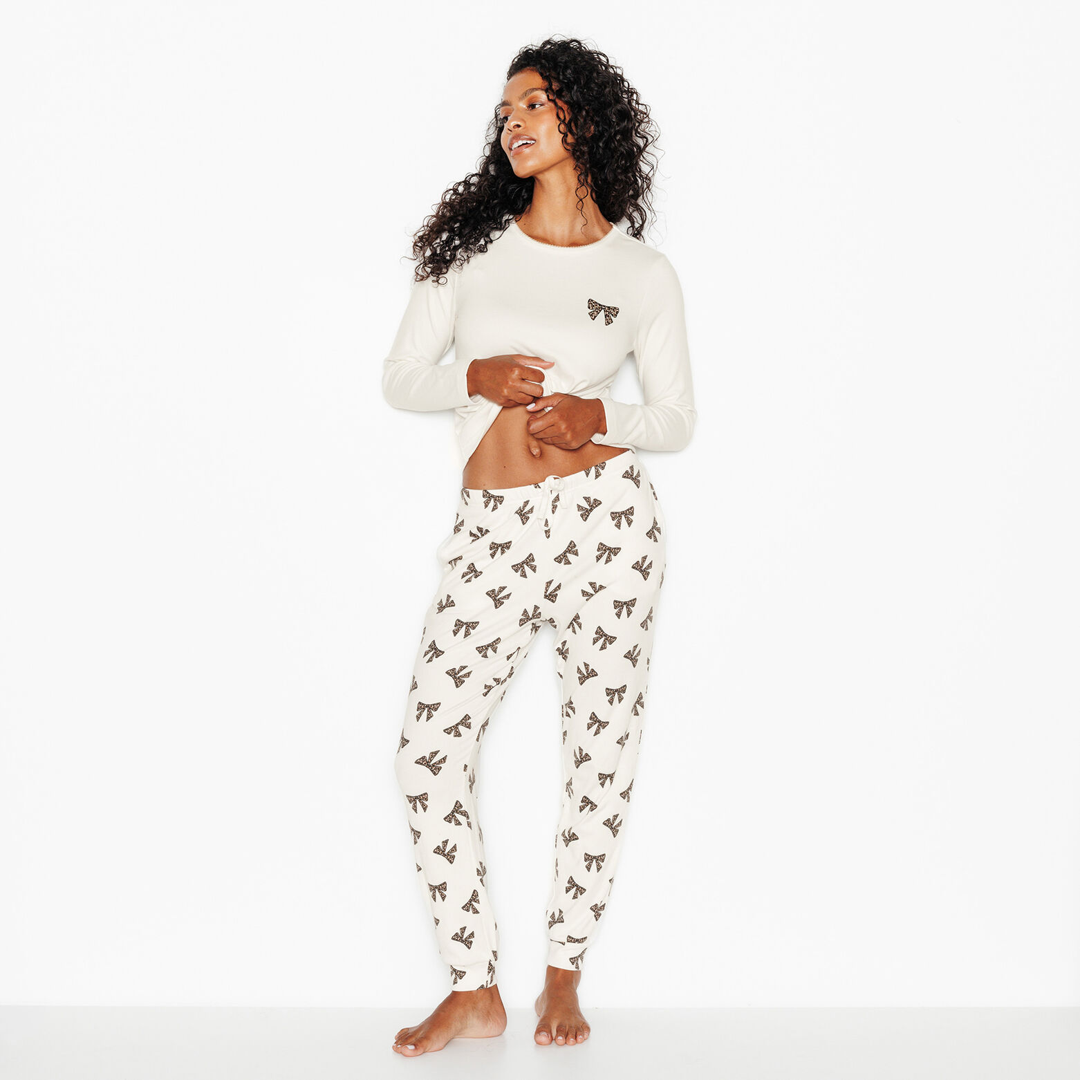 JOLISA PANTALON DE PYJAMA MULTICO BLANC