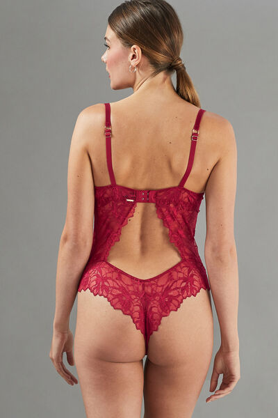 APOLLON BODY AMPLIFORME DENTELLE BORDEAUX