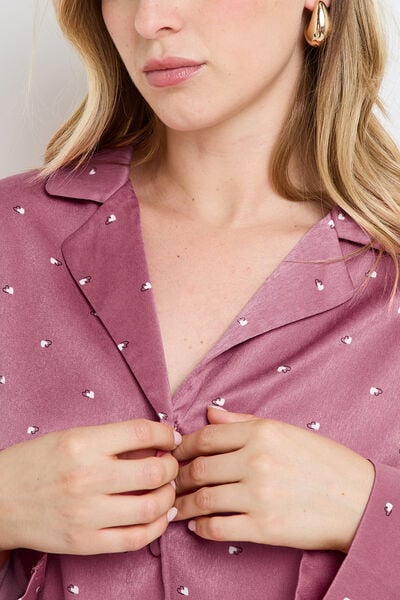 GRAMMY CHEMISE MANCHES LONGUES MULTICO ROSE