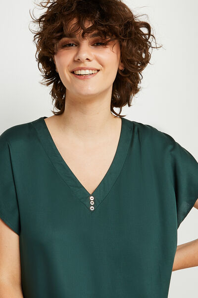 AROME TEE SHIRT MANCHES COURTES VISCOSE VERT