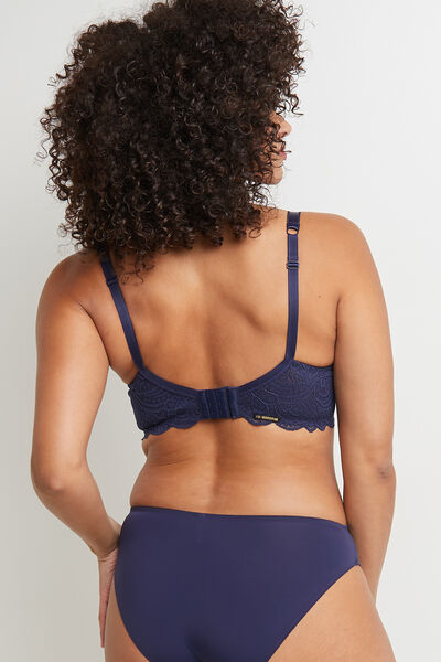 DENTELLE SOUTIEN-GORGE EMBOITANT MARINE