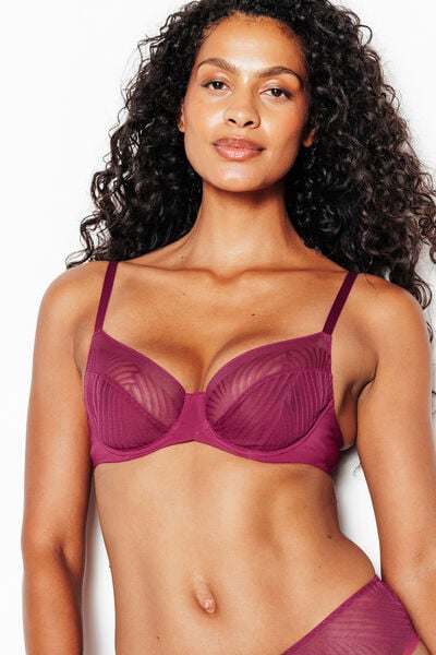 SOUTIEN-GORGE EMBOITANT DENTELLE VIOLET