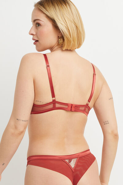 CARLA SOUTIEN-GORGE PUSH UP TULLE BRODEE MULTICO ORANGE