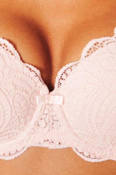 SOUTIEN-GORGE AMPLI DENTELLE POUDRE