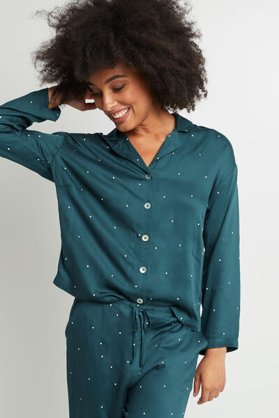CHEMISE DE PYJAMA VISCOSE VERT