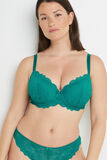 DENTELLE SOUTIEN-GORGE AMPLI EMBOITANT VERT