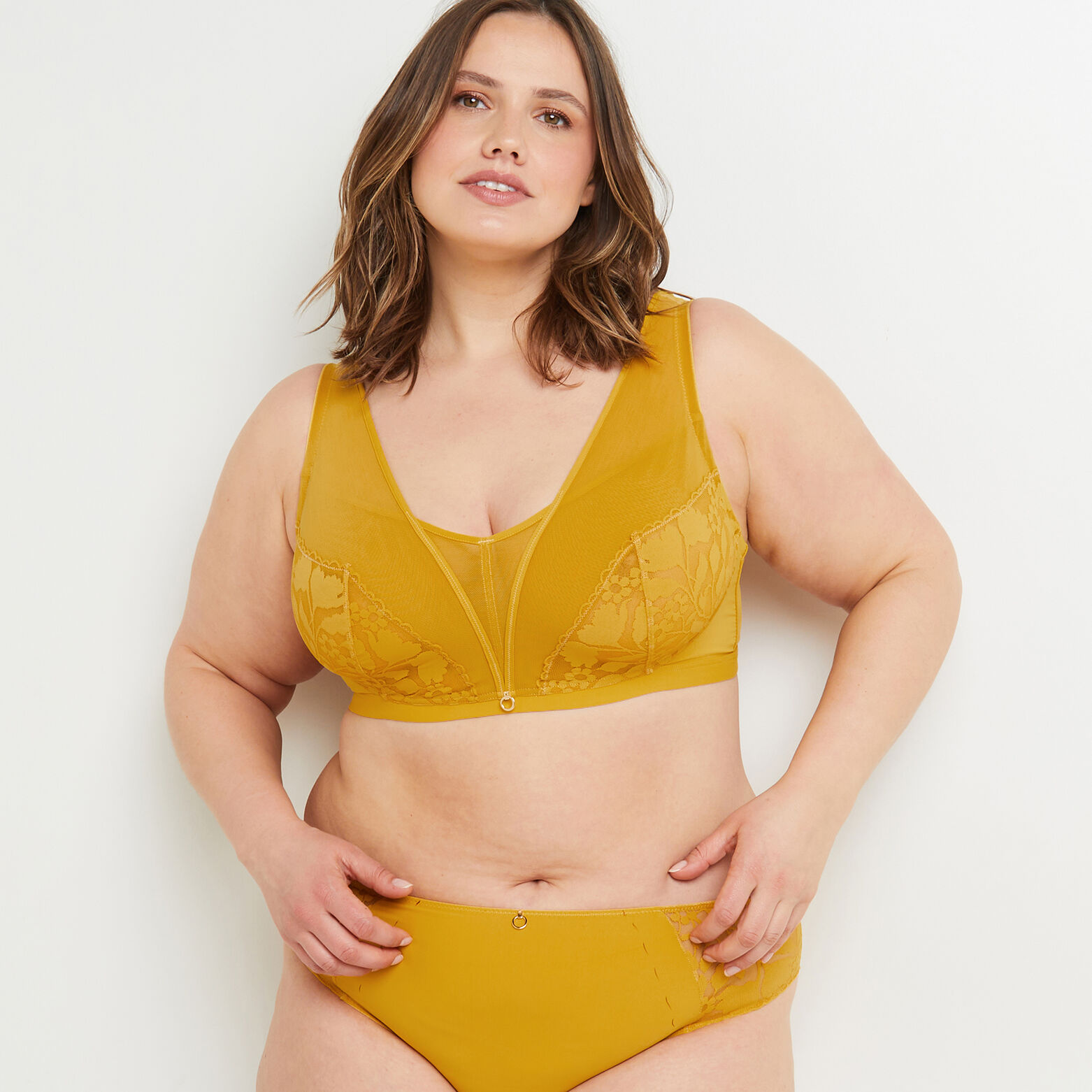 FRAN SOUTIEN-GORGE SANS ARMATURES OCRE